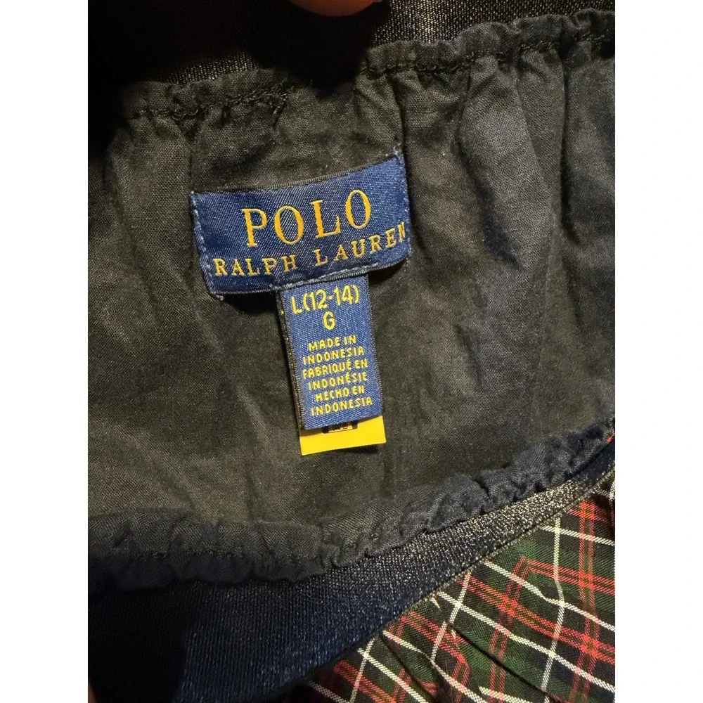 Polo Ralph Lauren Girls Plaid Tiered Ruffle Skirt Size L 12-14 Preppy Holiday